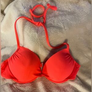 Xhilaration Neon Peach Wired Top Bathing Suit XL